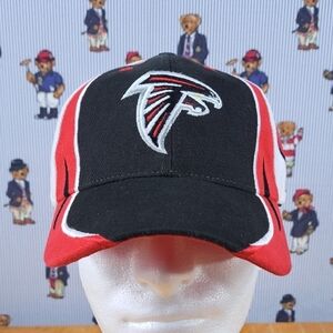 Y2K Atlanta Falcons Reebok red & black stitched logo Youth OS footbal hat cap